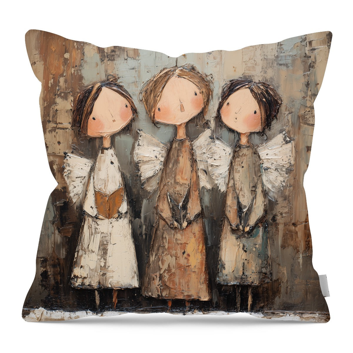 Three Rustic Angels - Pillow
