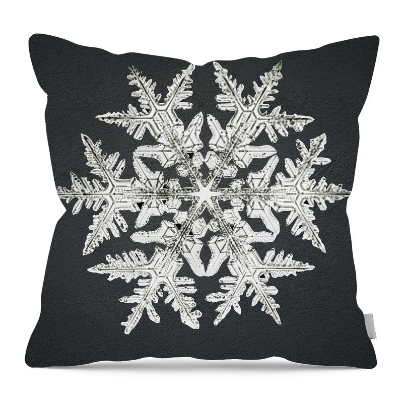 Snowflake-D - Pillow — 16-inch linen-look pillow