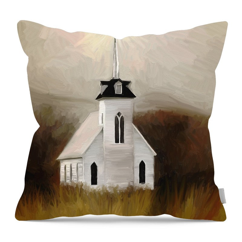 Church - Pillow — 16-inch linen-look pillow