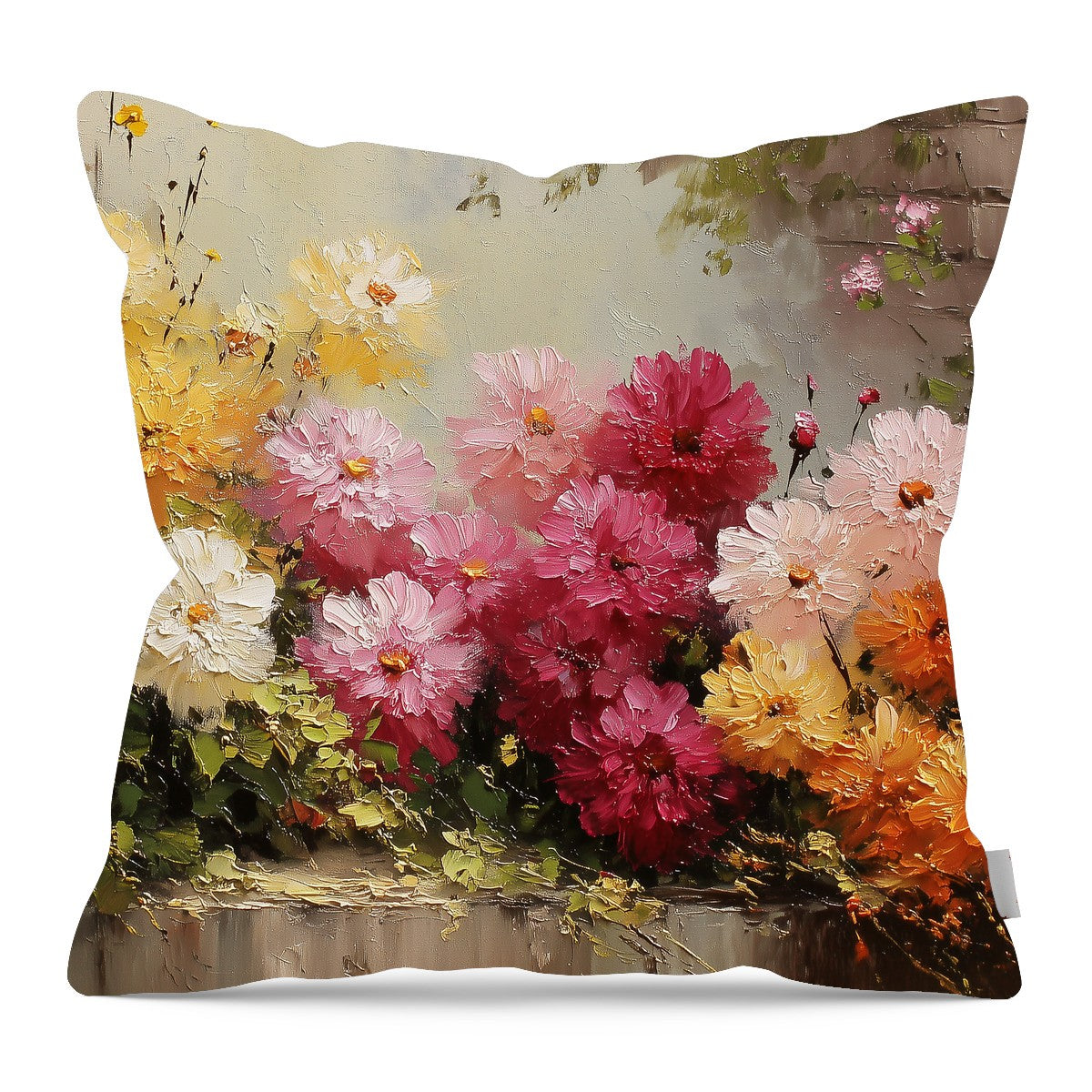 Garden Wall - Peonies - Pillow