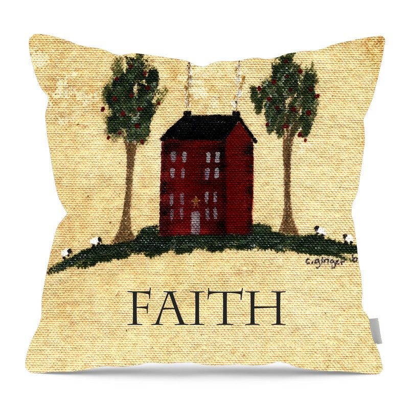 Faith - Pillow — 16-inch linen-look pillow