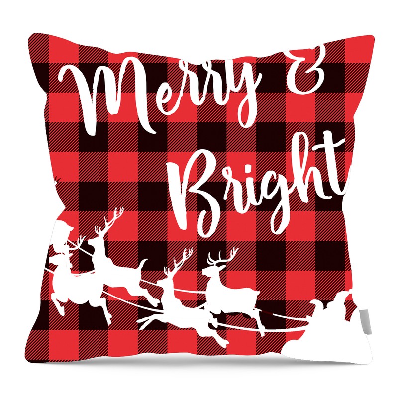 Merry & Bright - Pillow — 16-inch linen-look pillow