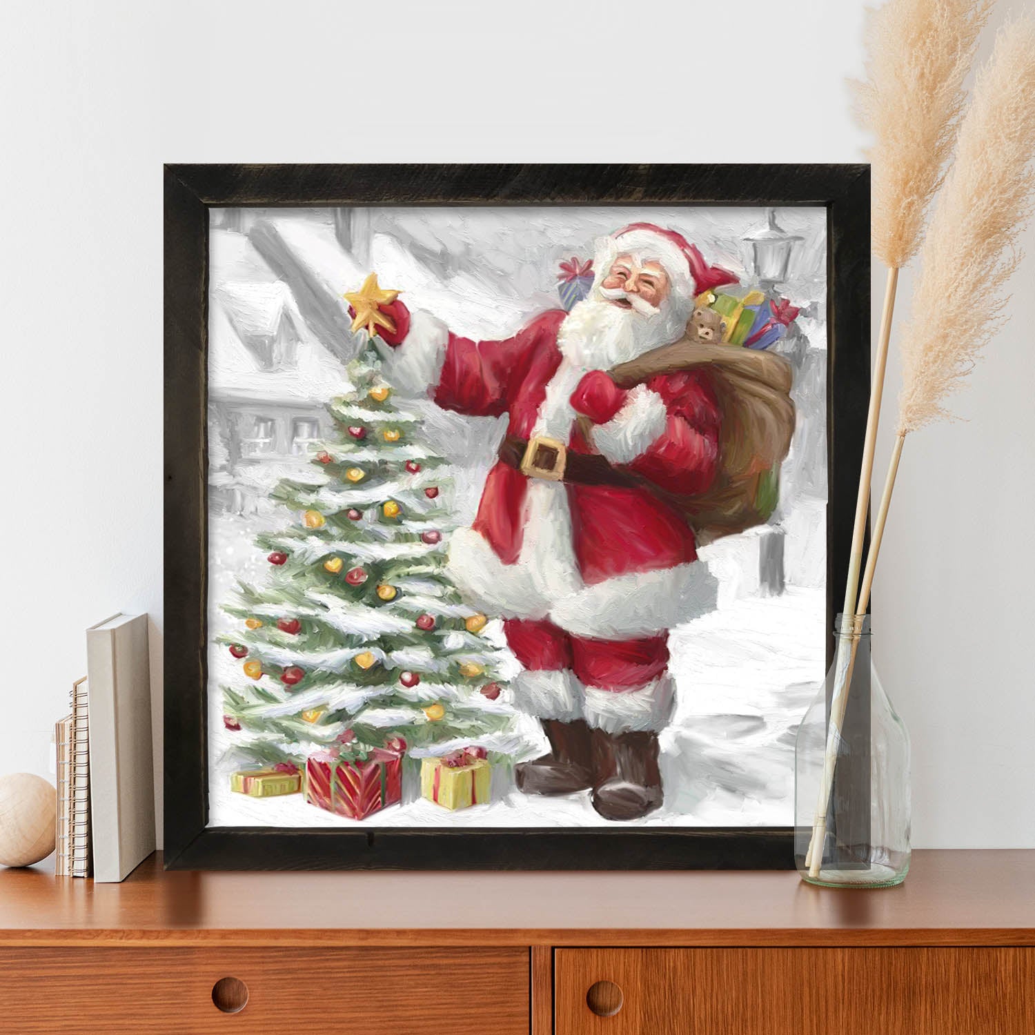 Santa with The Outdoor Tree