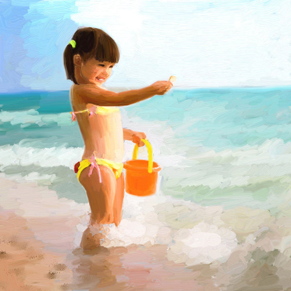 Girl Playing in the Sand