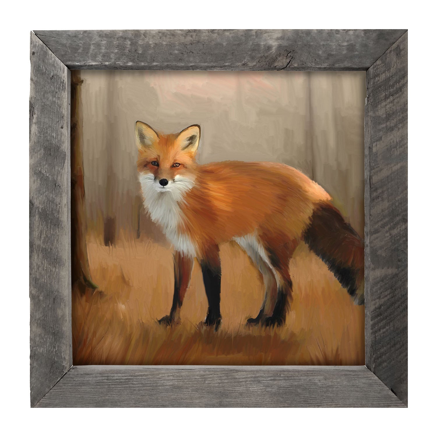 Standing Fox - Framed Art