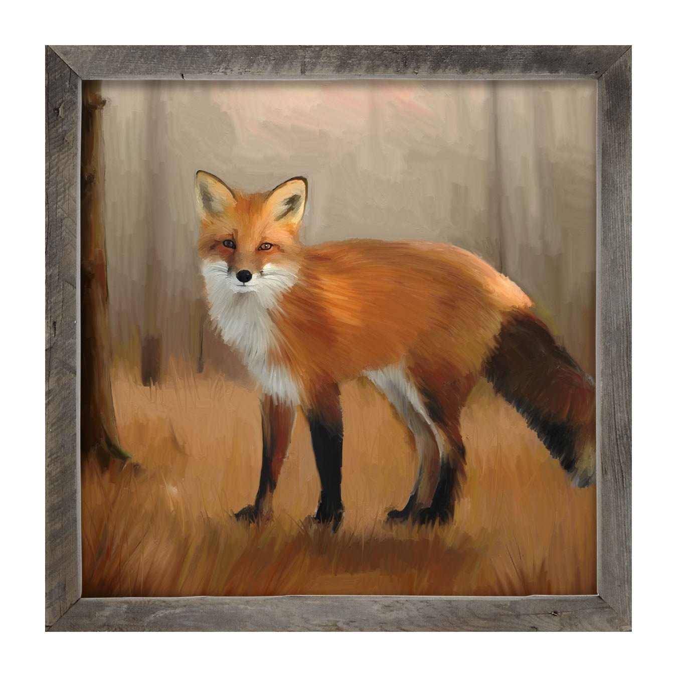 Standing Fox - Framed Art