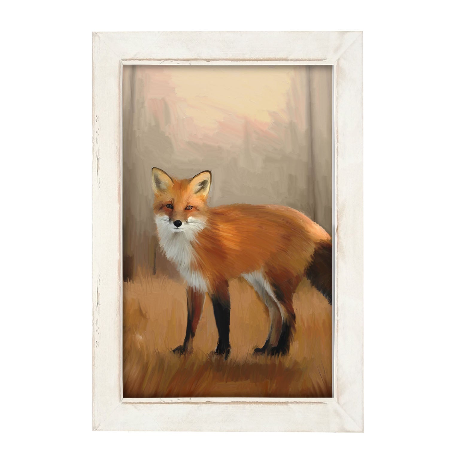 Standing Fox - Framed Art