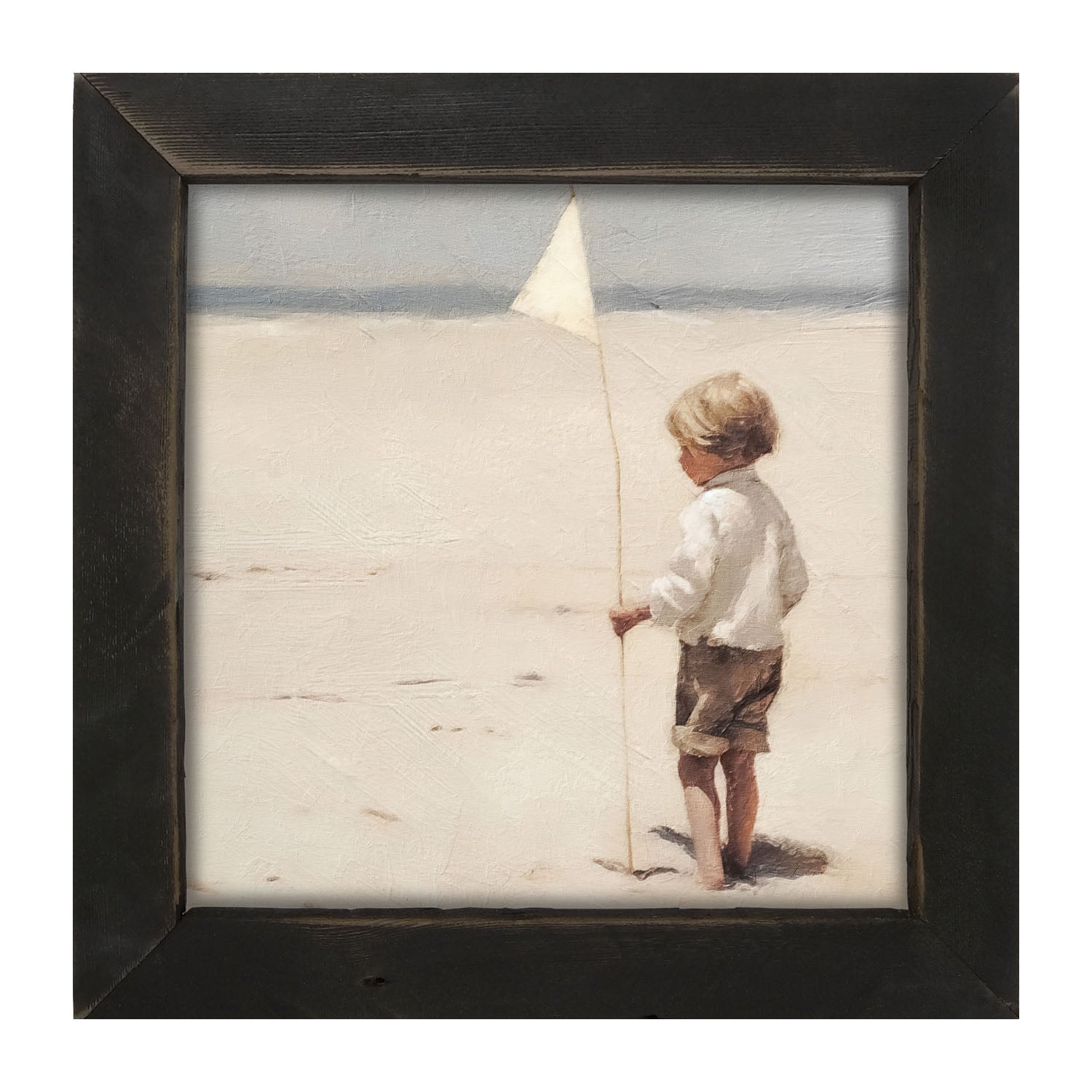 Boy on beach - Framed art