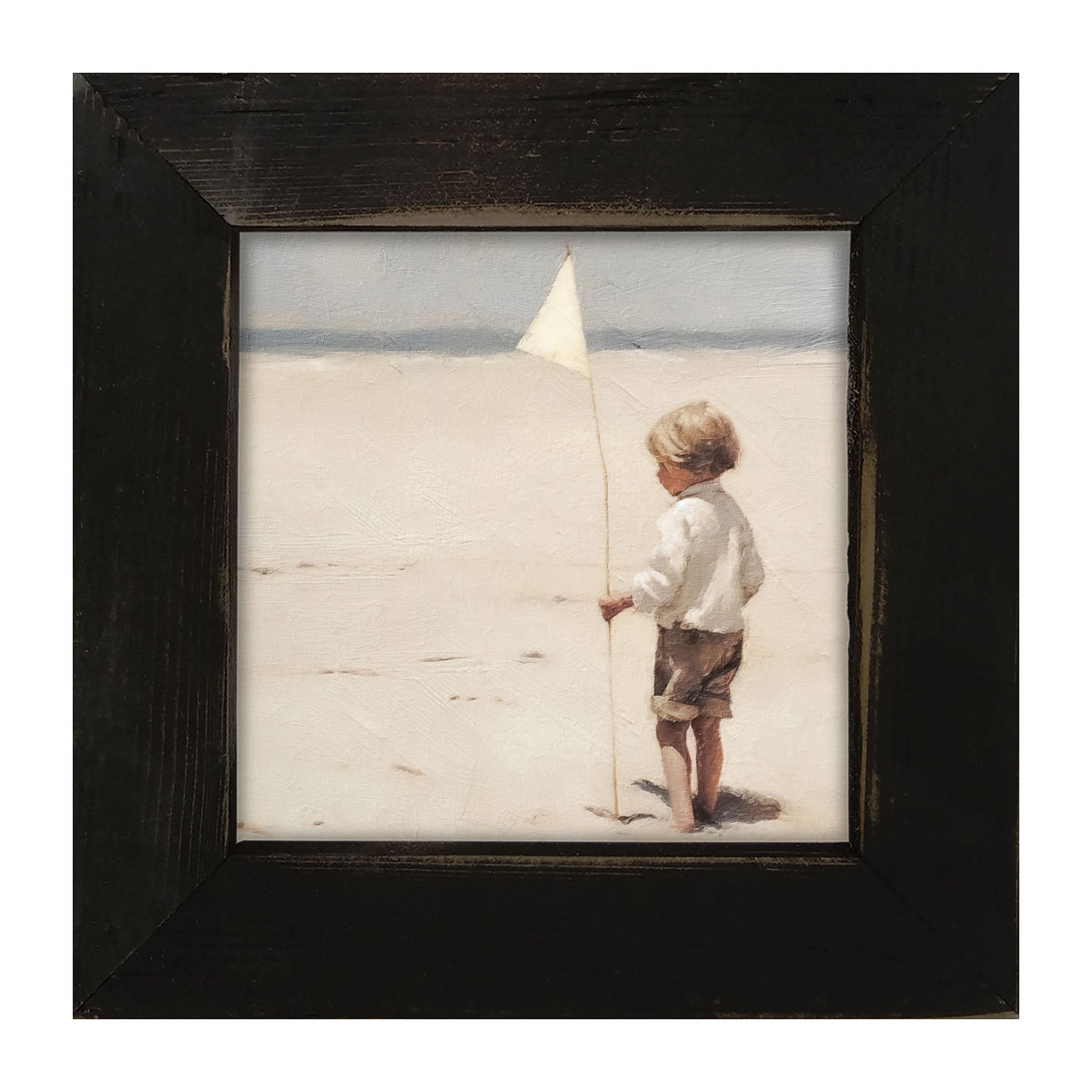 Boy on beach - Framed art