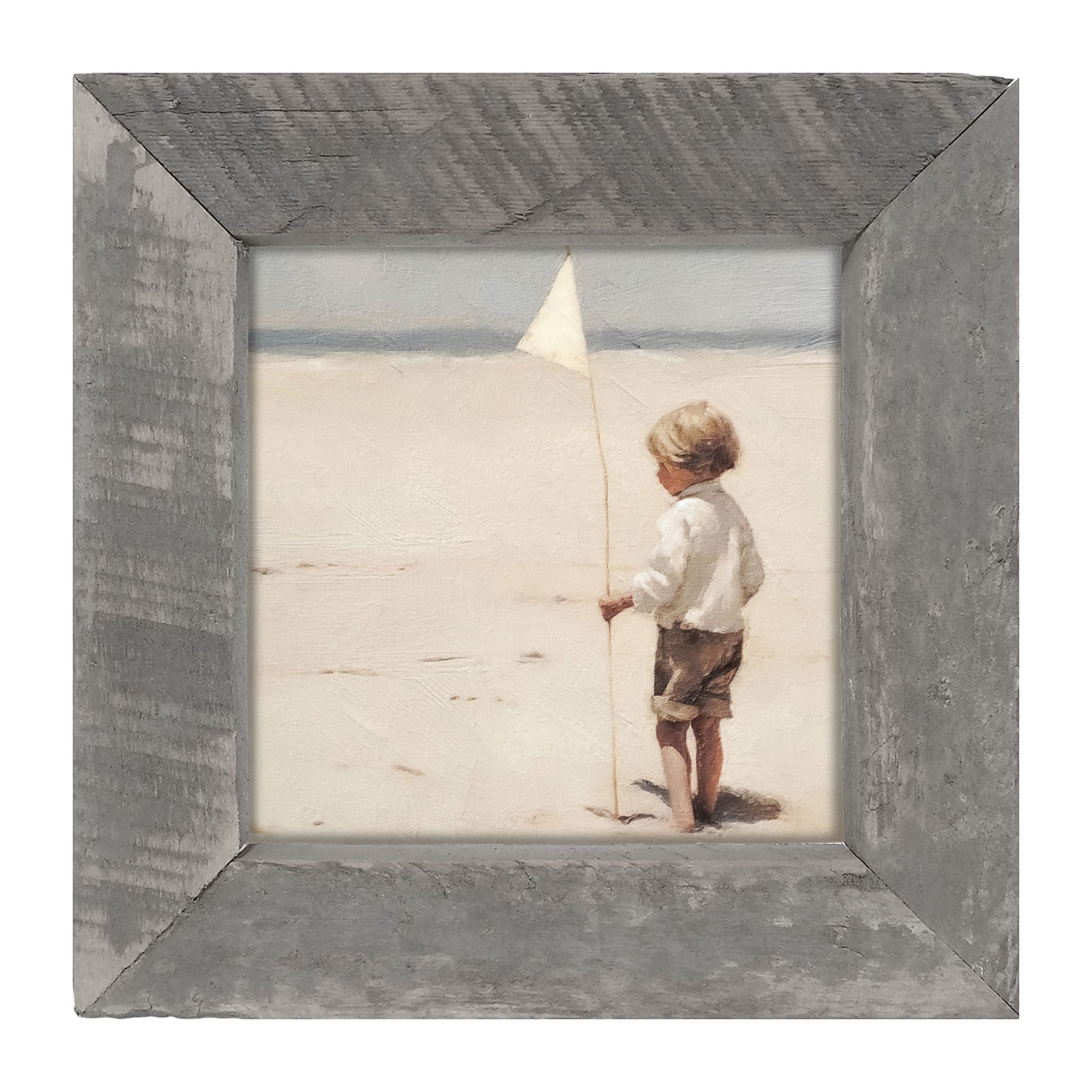 Boy on beach - Framed art