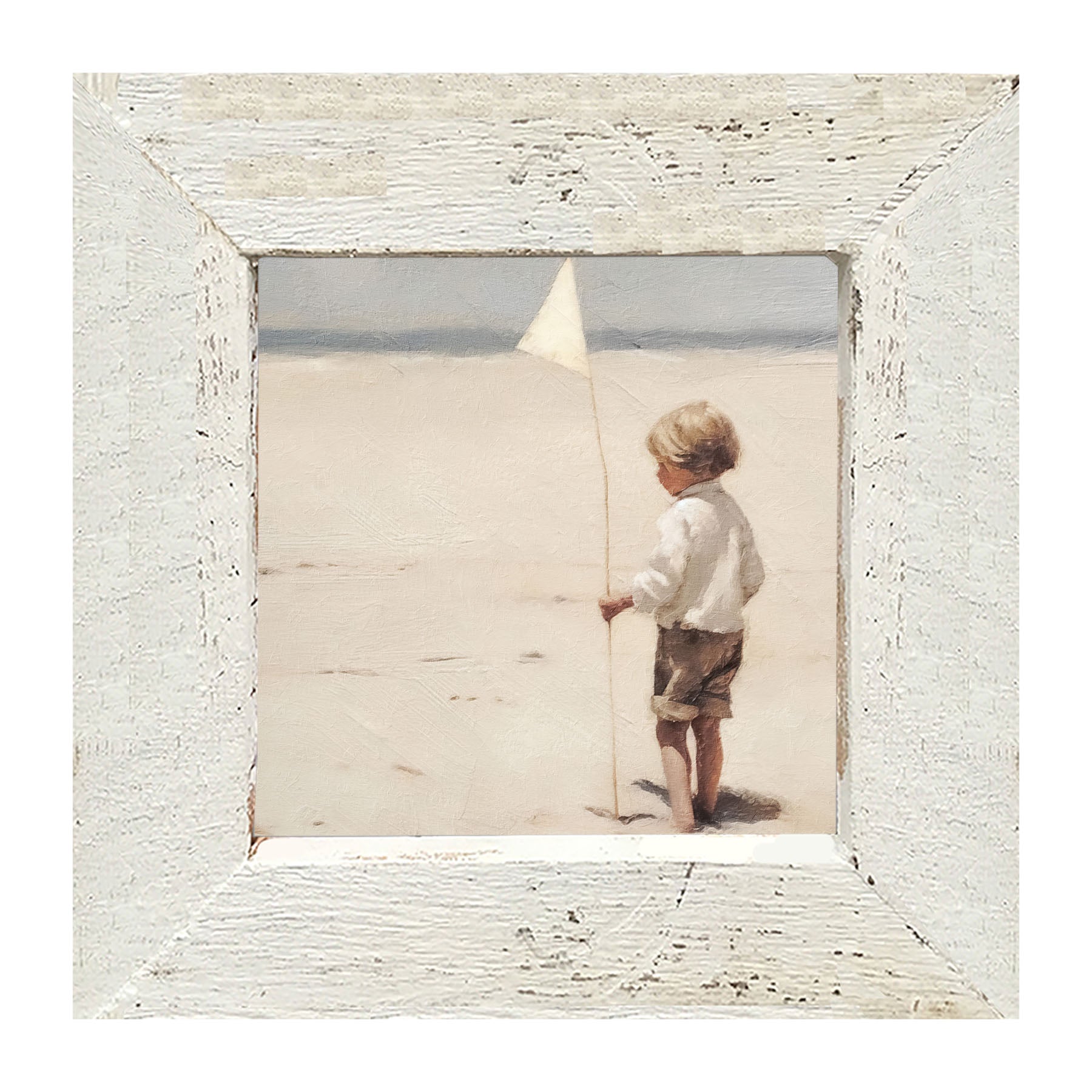 Boy on beach - Framed art