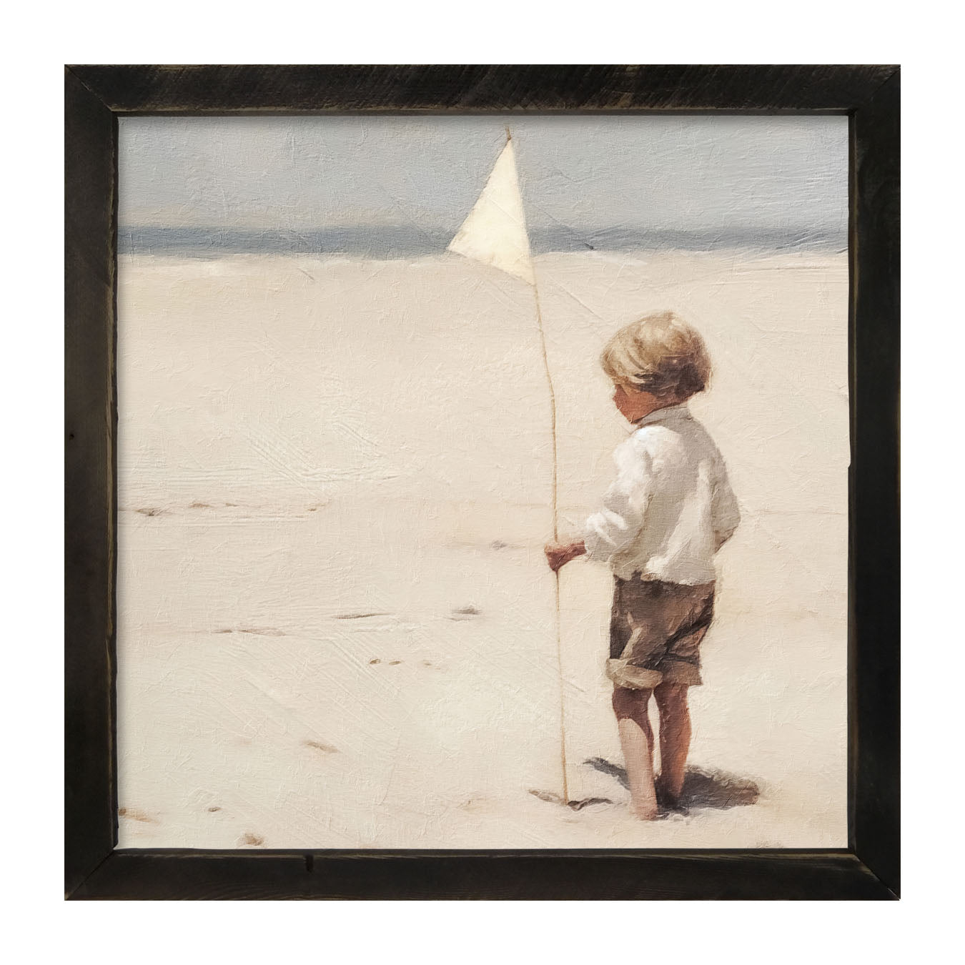 Boy on beach - Framed art