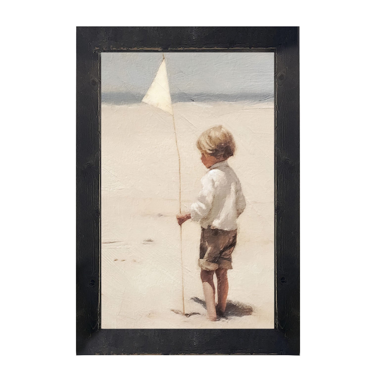 Boy on beach - Framed art