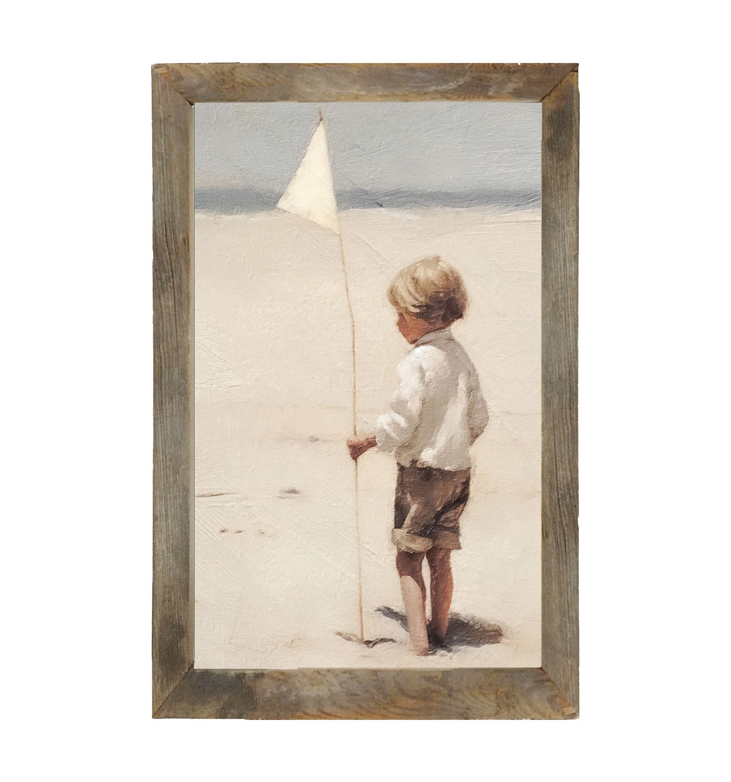 Boy on beach - Framed art