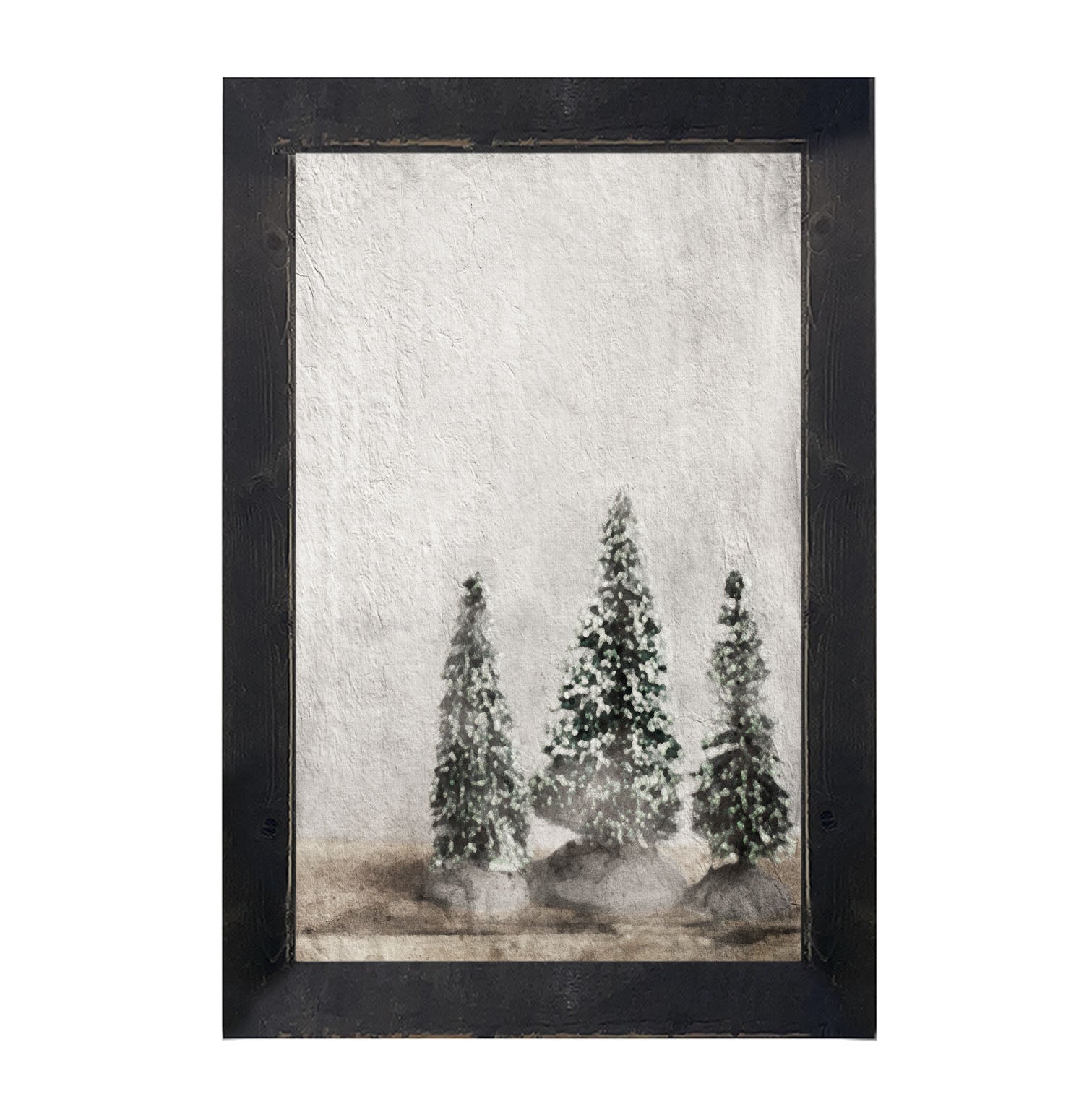 Snowy pines - Framed Art 