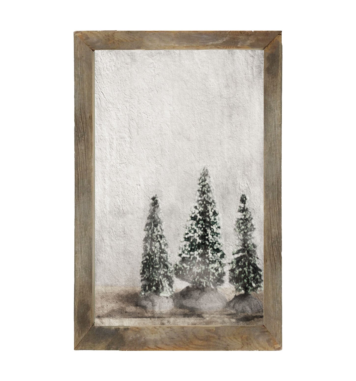 Snowy pines - Framed Art 