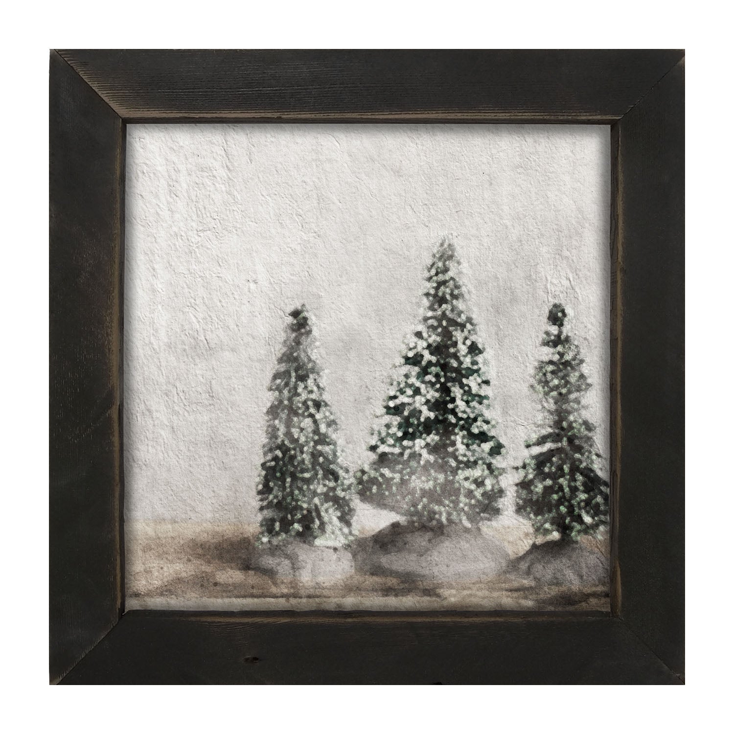 Snowy pines - Framed Art 