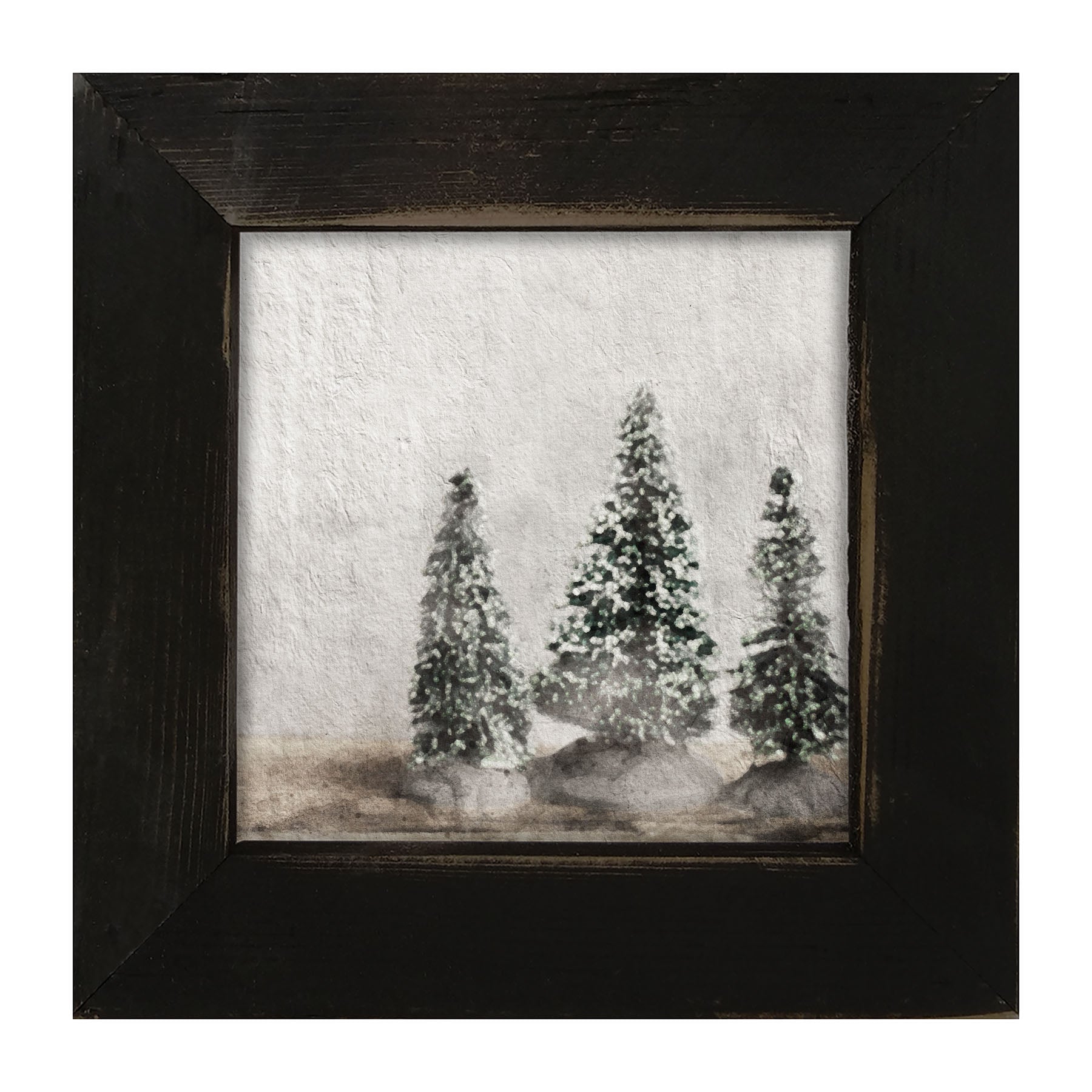 Snowy pines - Framed Art 