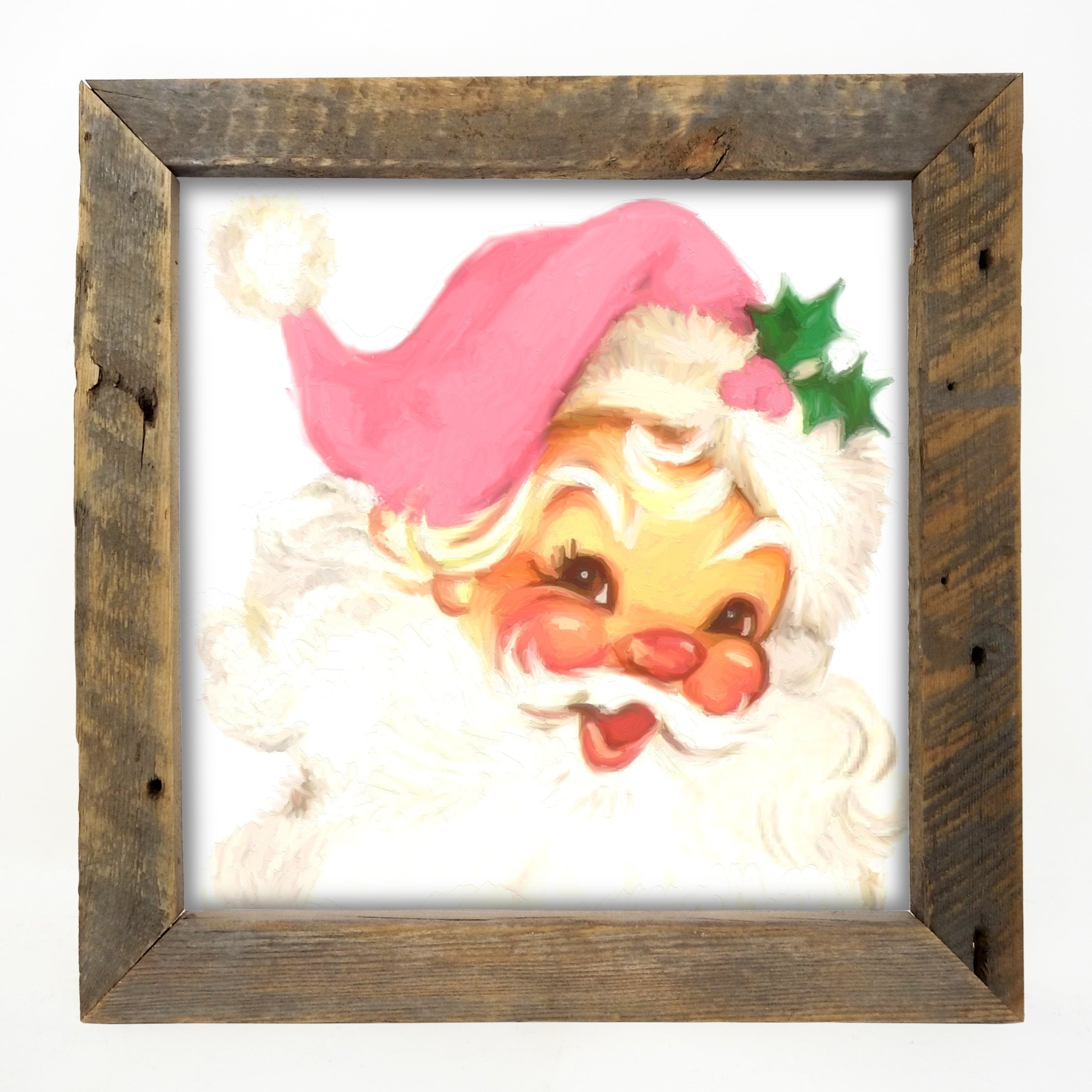 Pink Santa - Framed Art