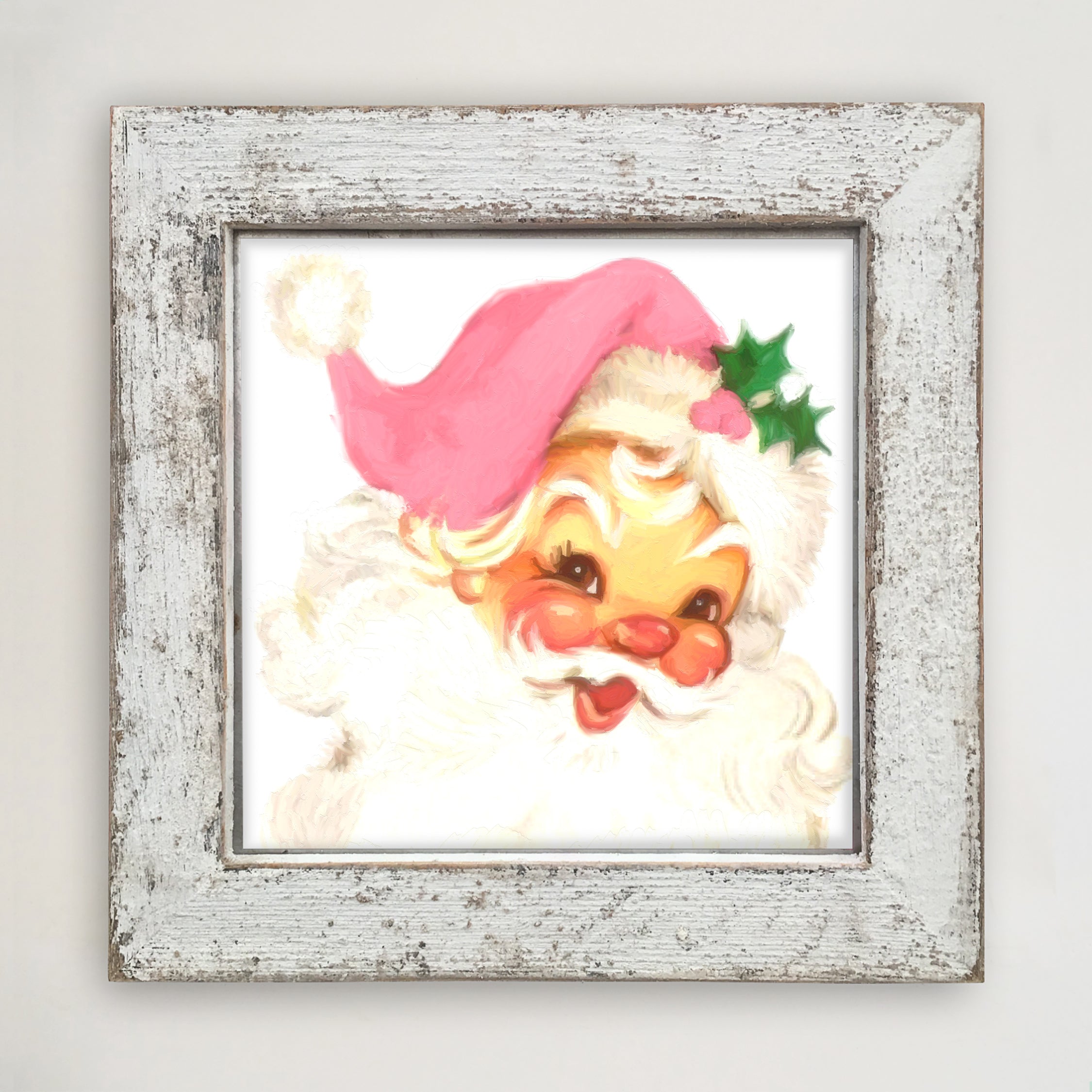 Pink Santa - Framed Art