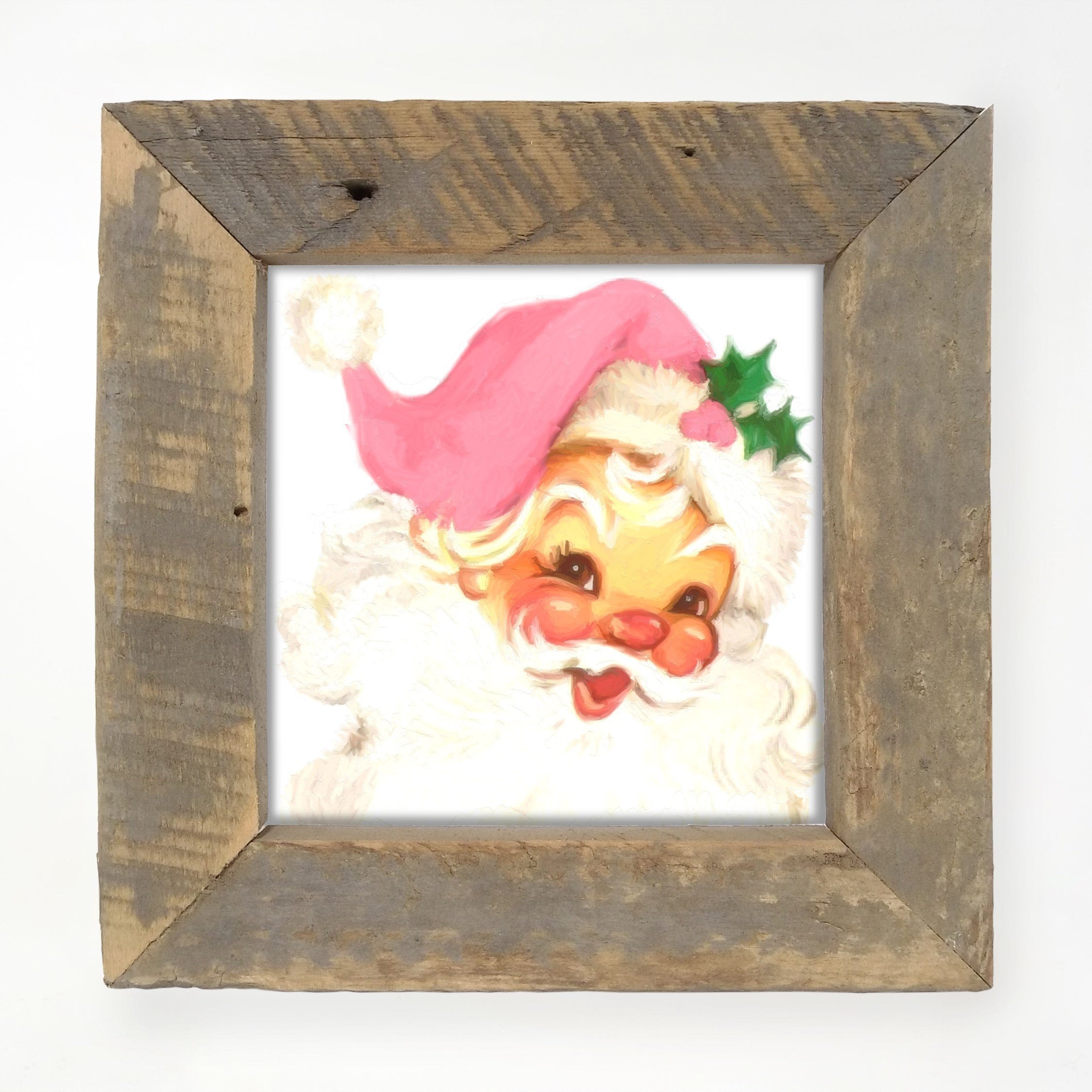 Pink Santa - Framed Art