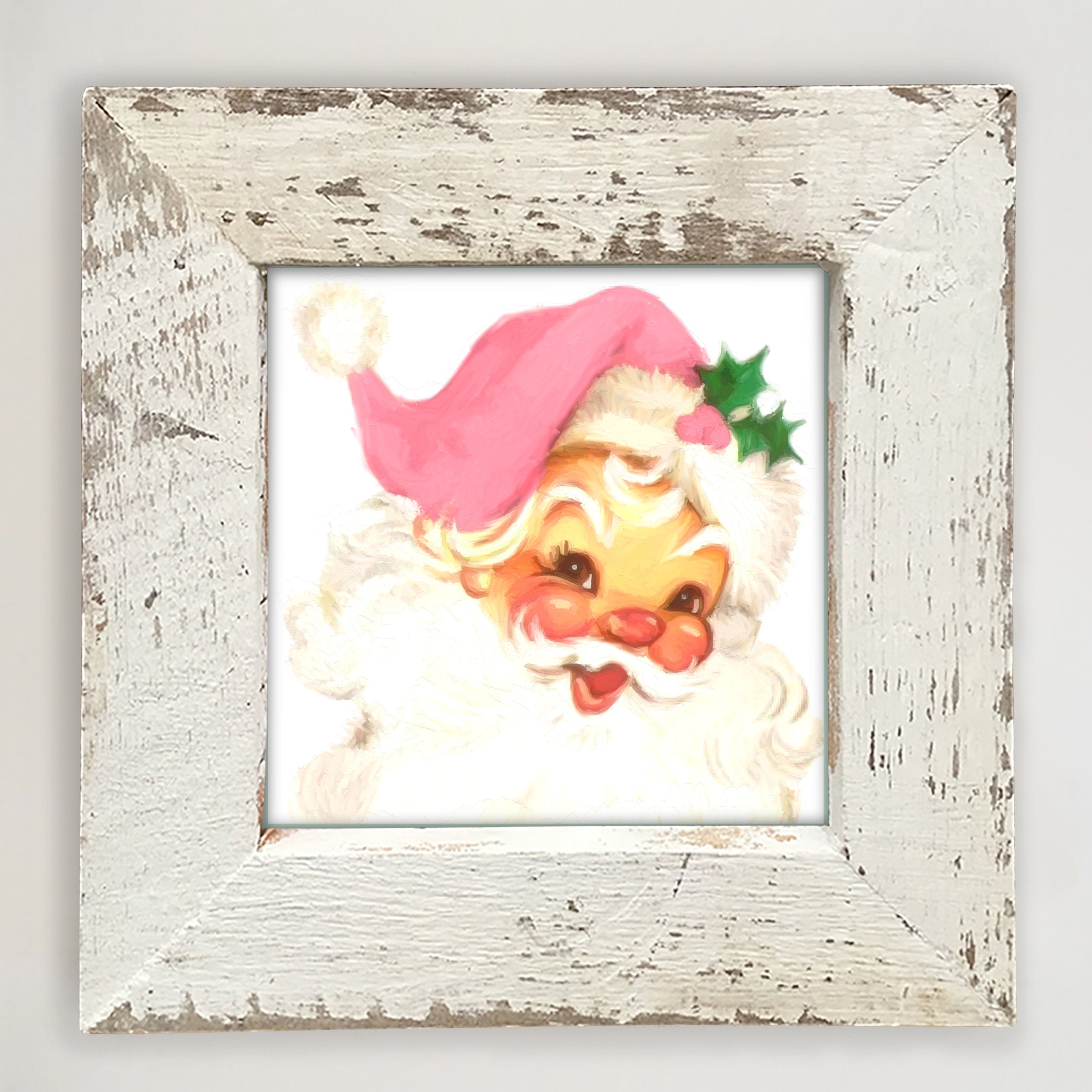 Pink Santa - Framed Art