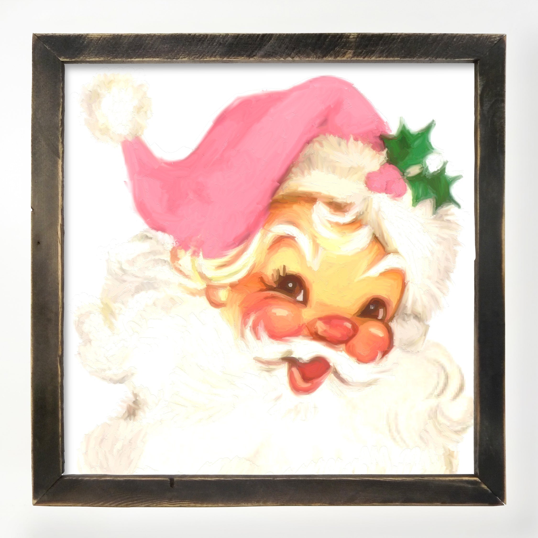 Pink Santa - Framed Art