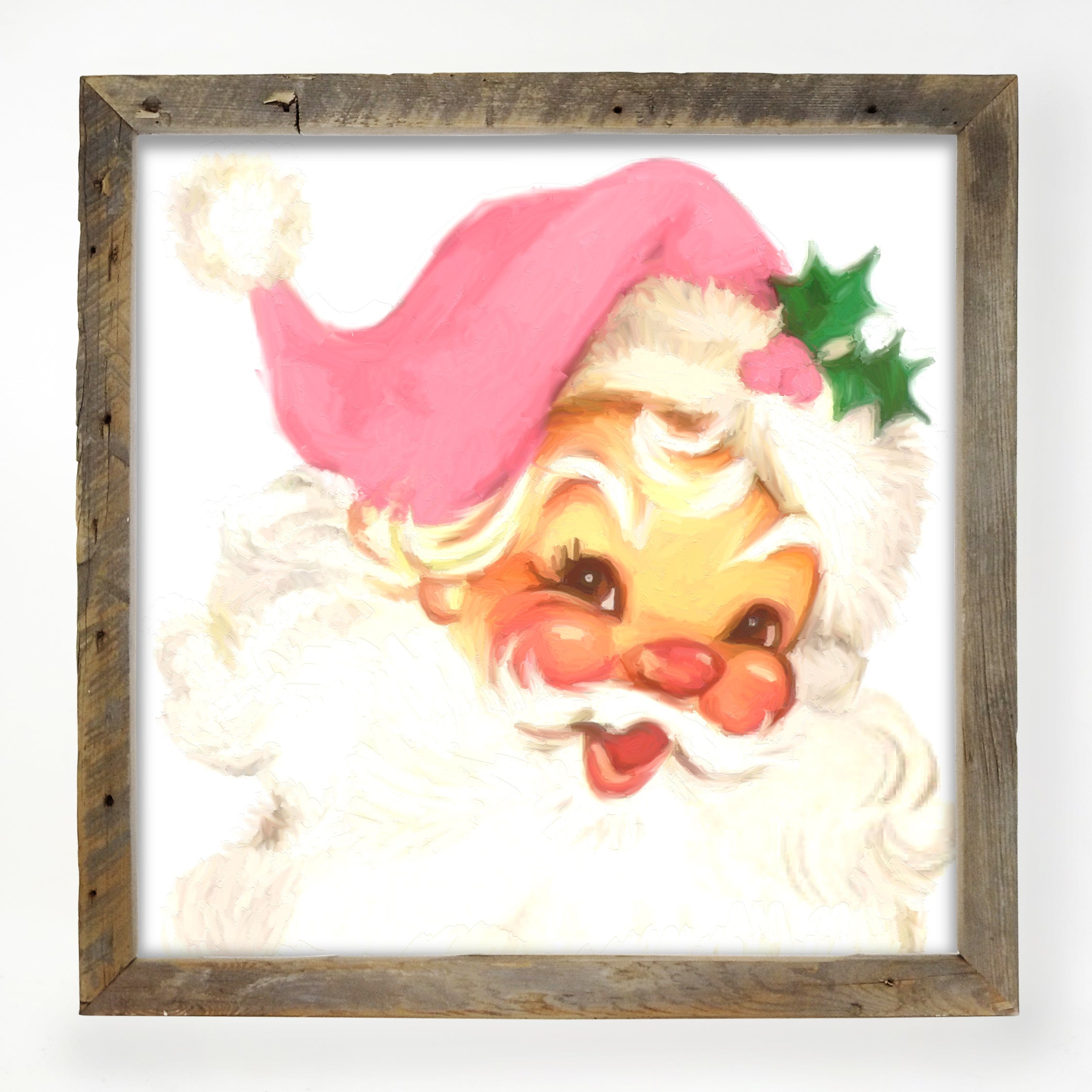 Pink Santa - Framed Art