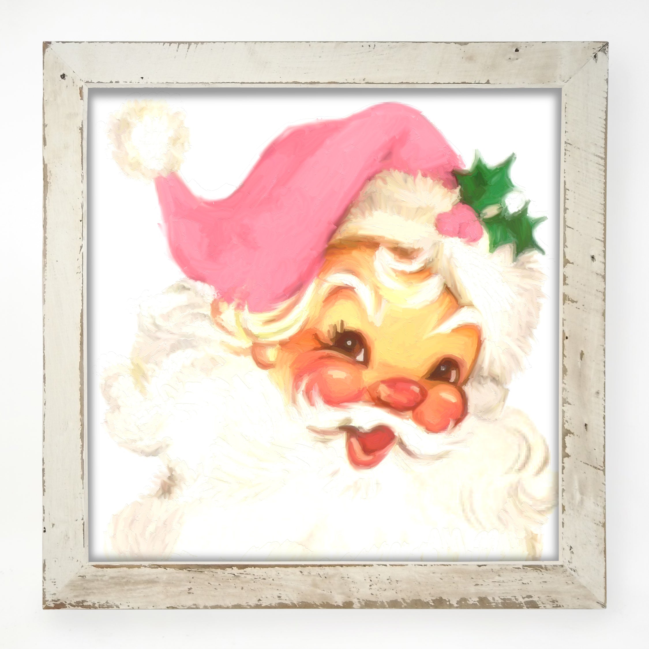 Pink Santa - Framed Art