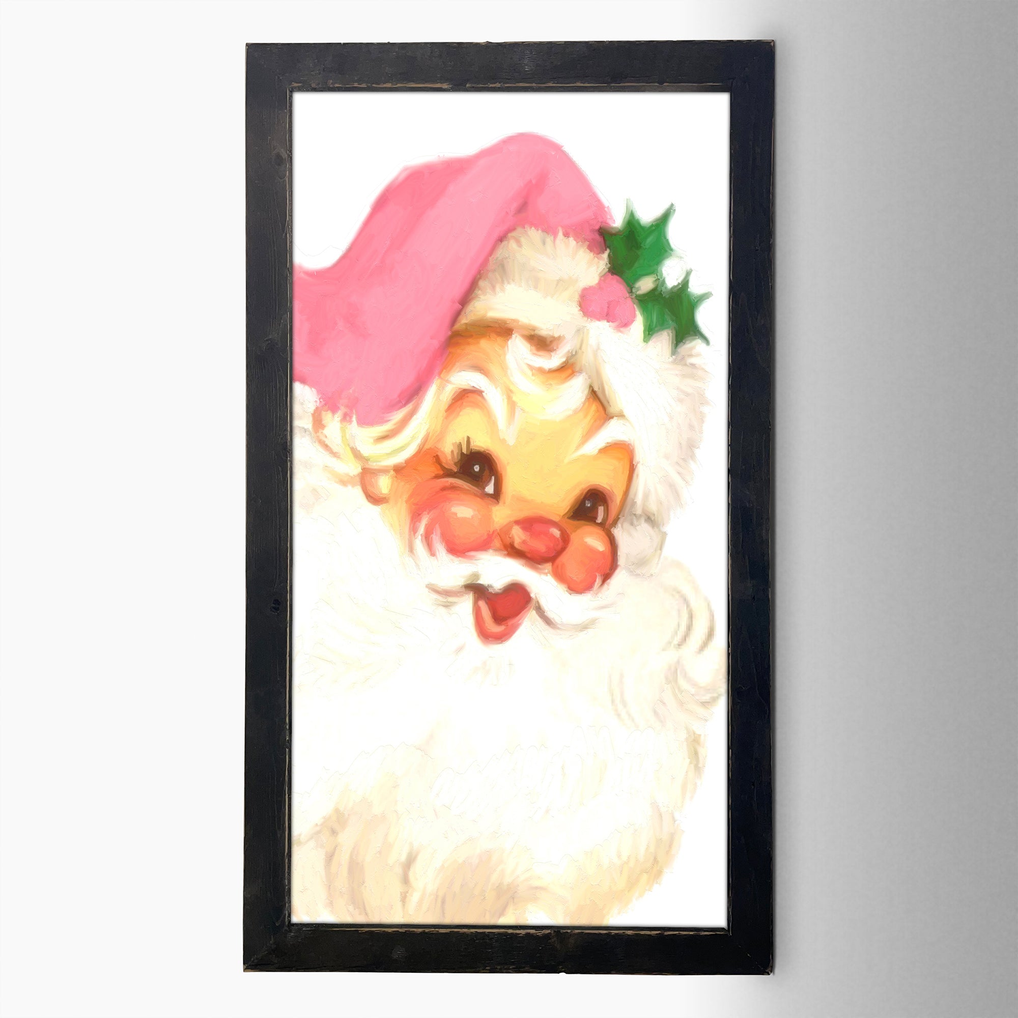 Pink Santa - Framed Art