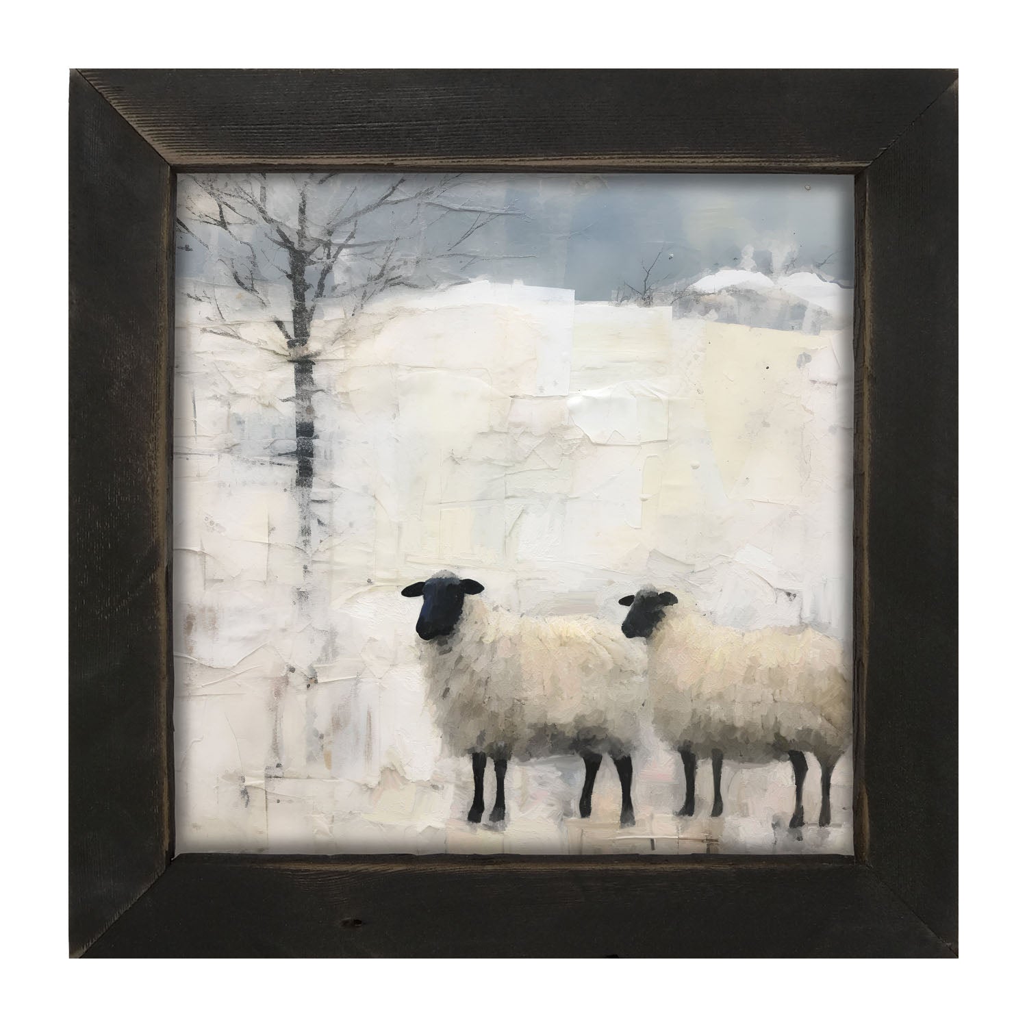 Winter Sheep - Framed Art