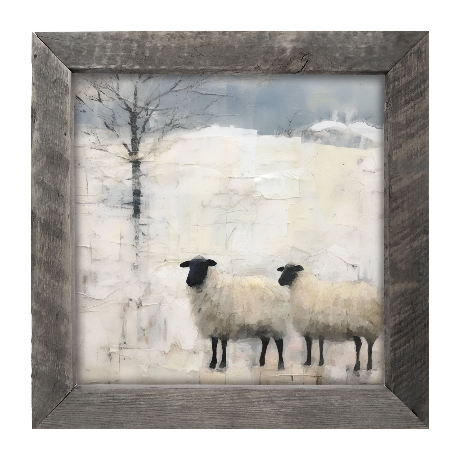 Winter Sheep - Framed Art