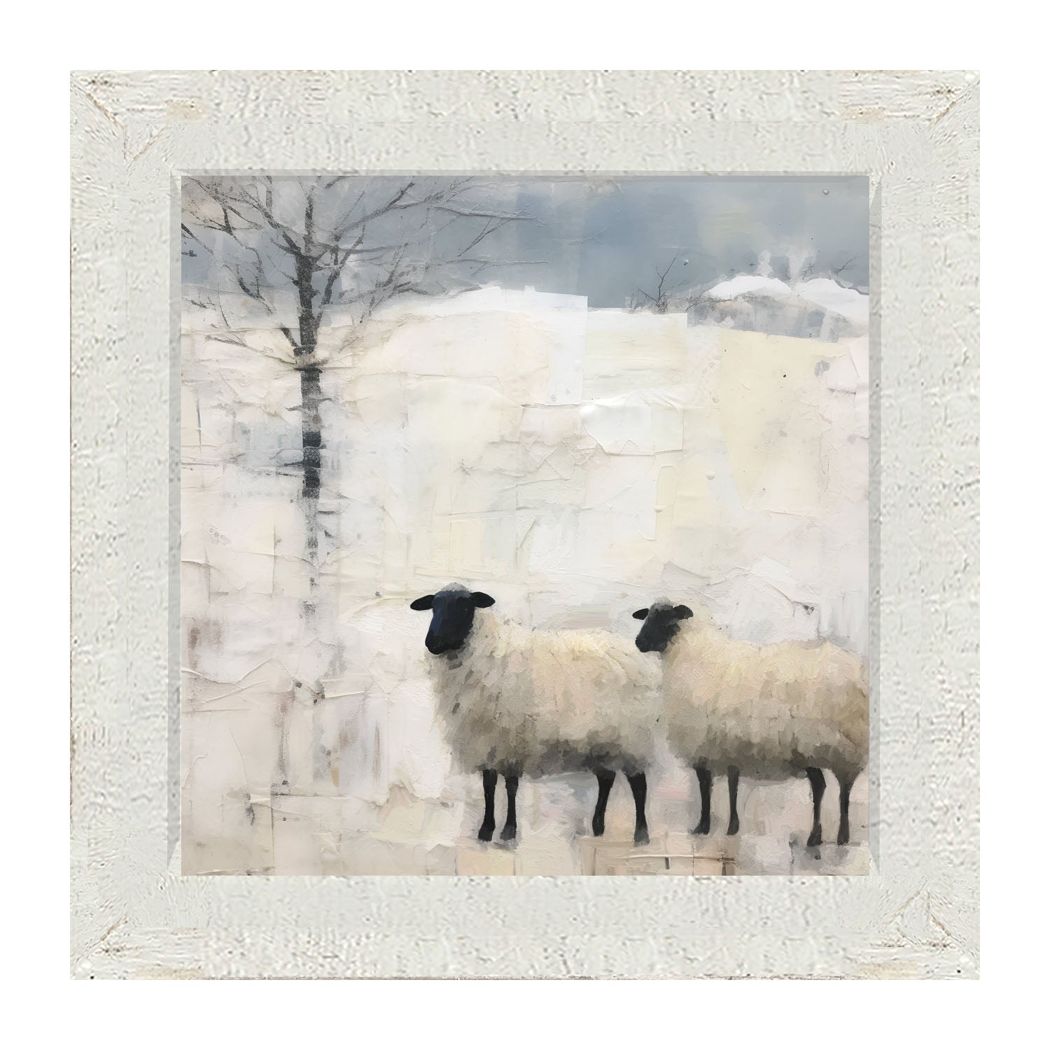 Winter Sheep - Framed Art