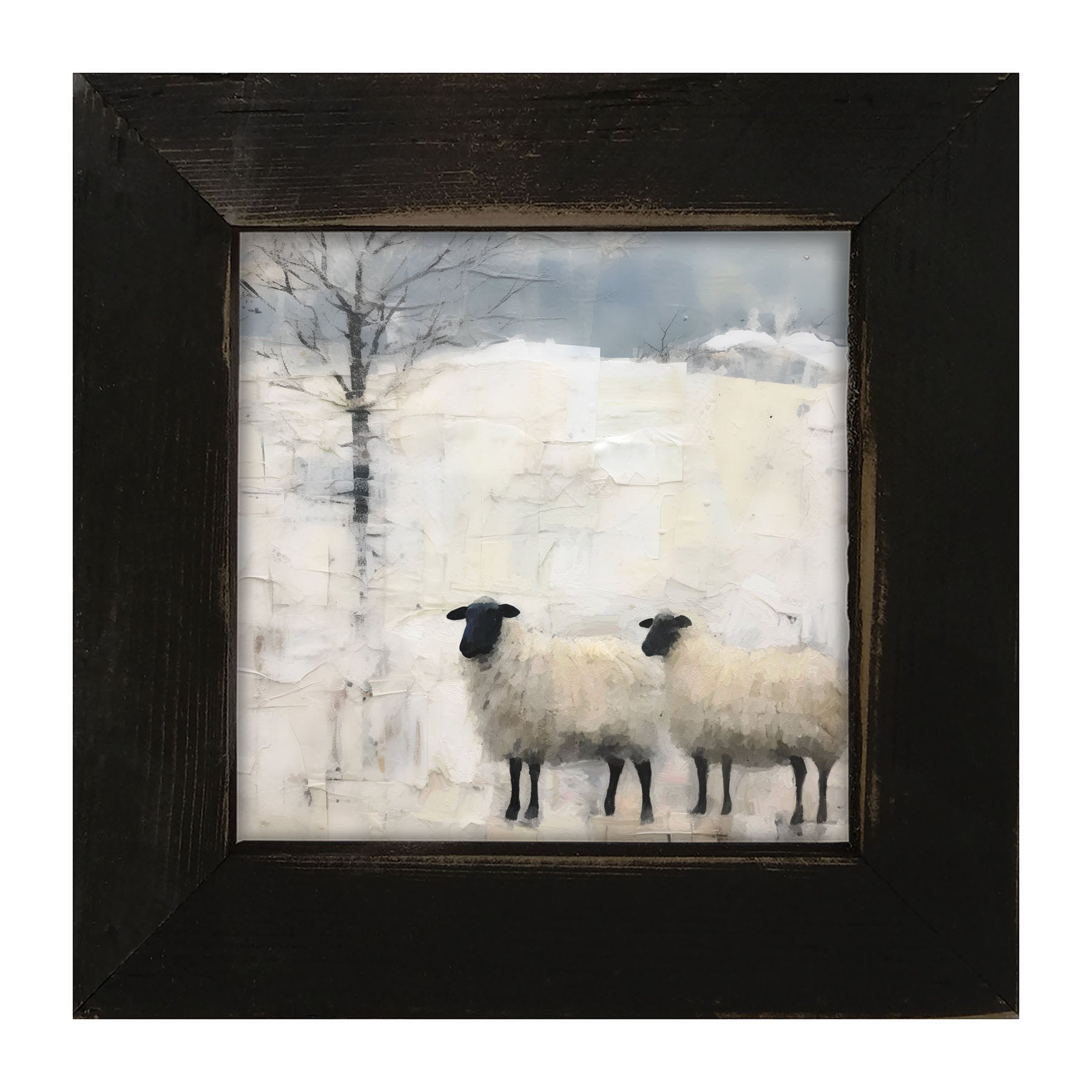 Winter Sheep - Framed Art