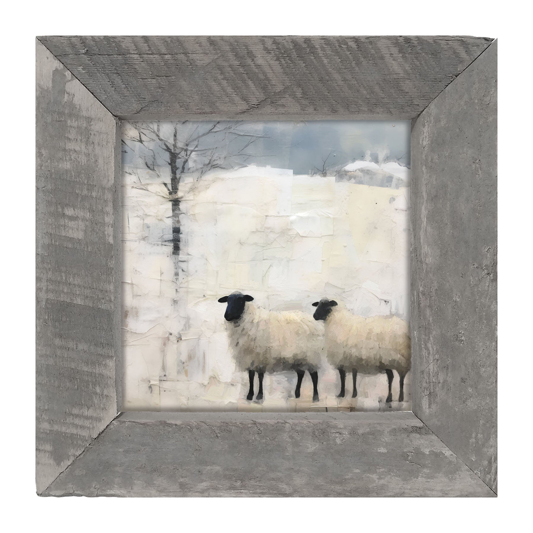 Winter Sheep - Framed Art