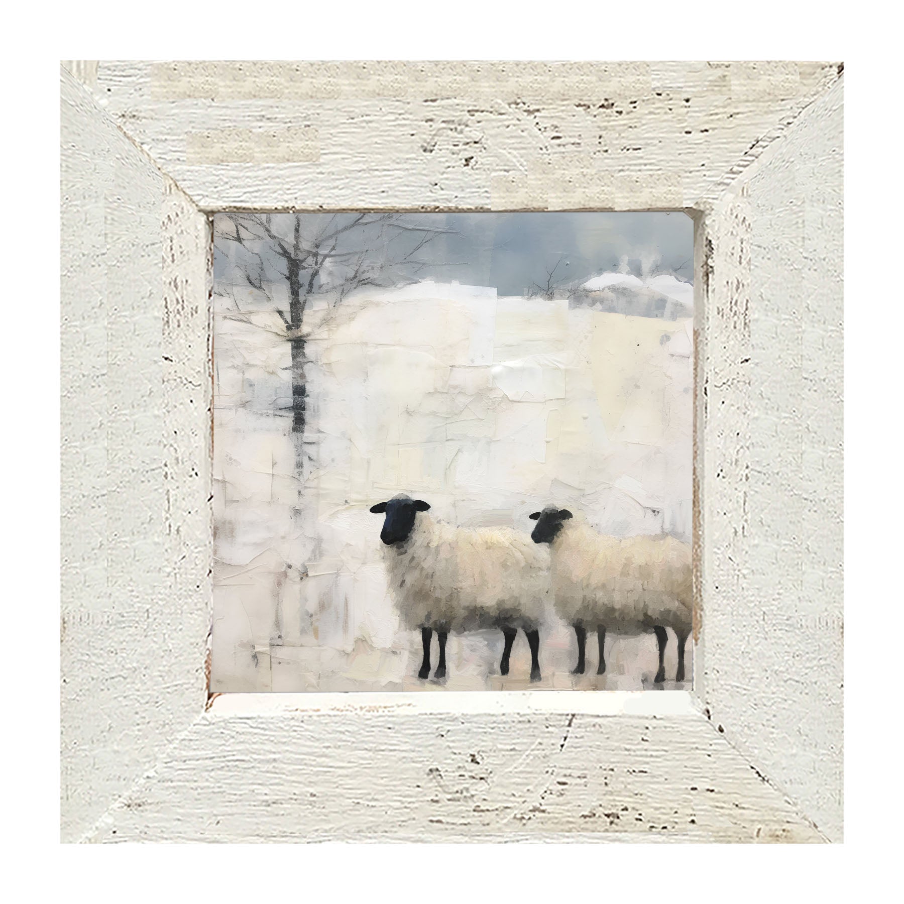 Winter Sheep - Framed Art