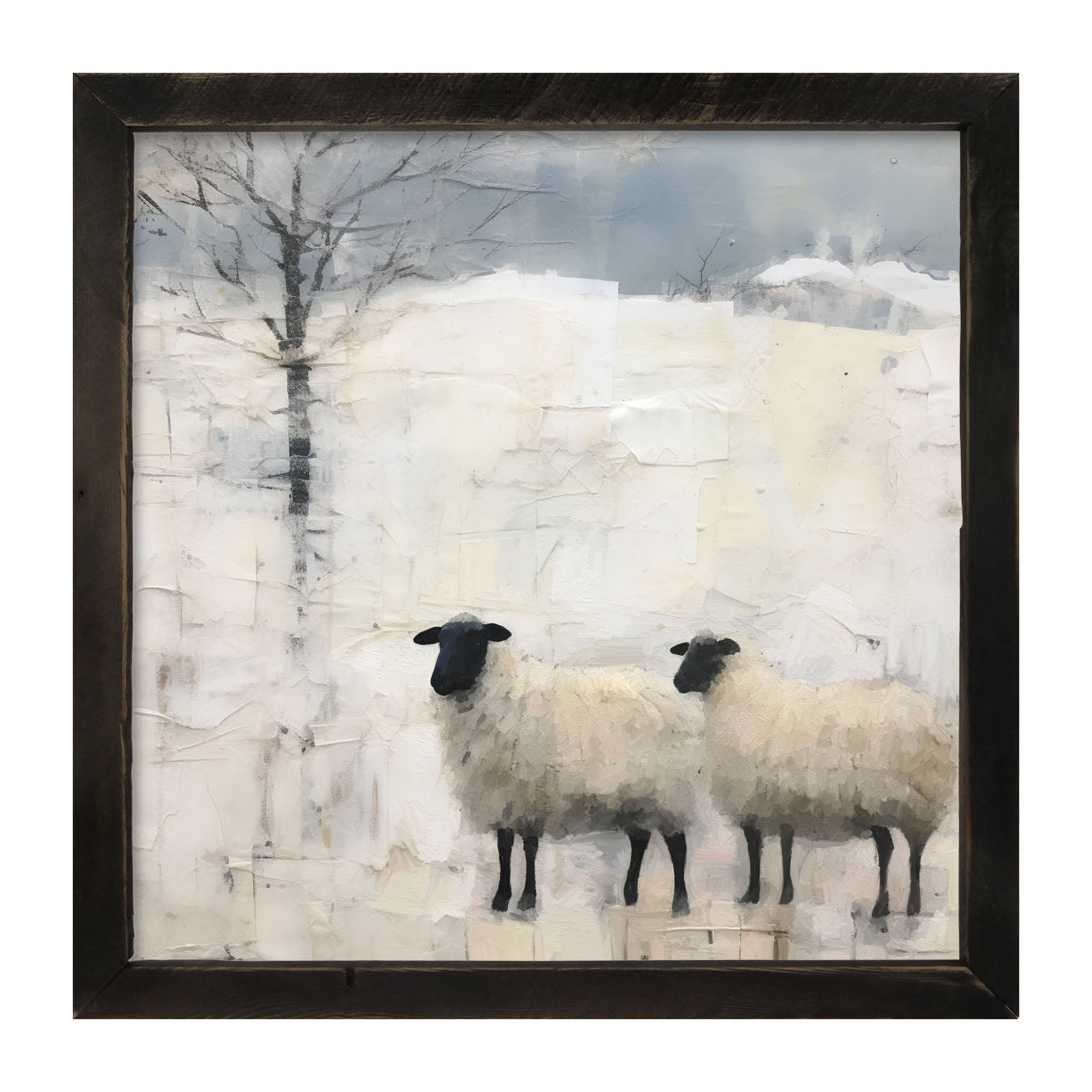 Winter Sheep - Framed Art