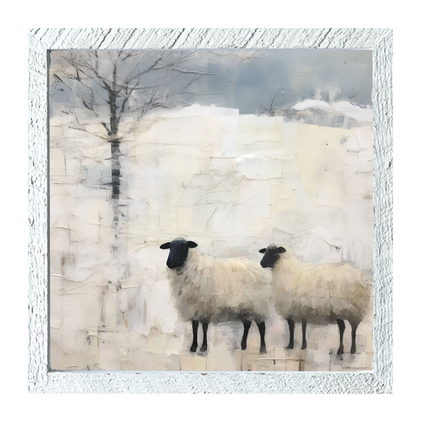 Winter Sheep - Framed Art