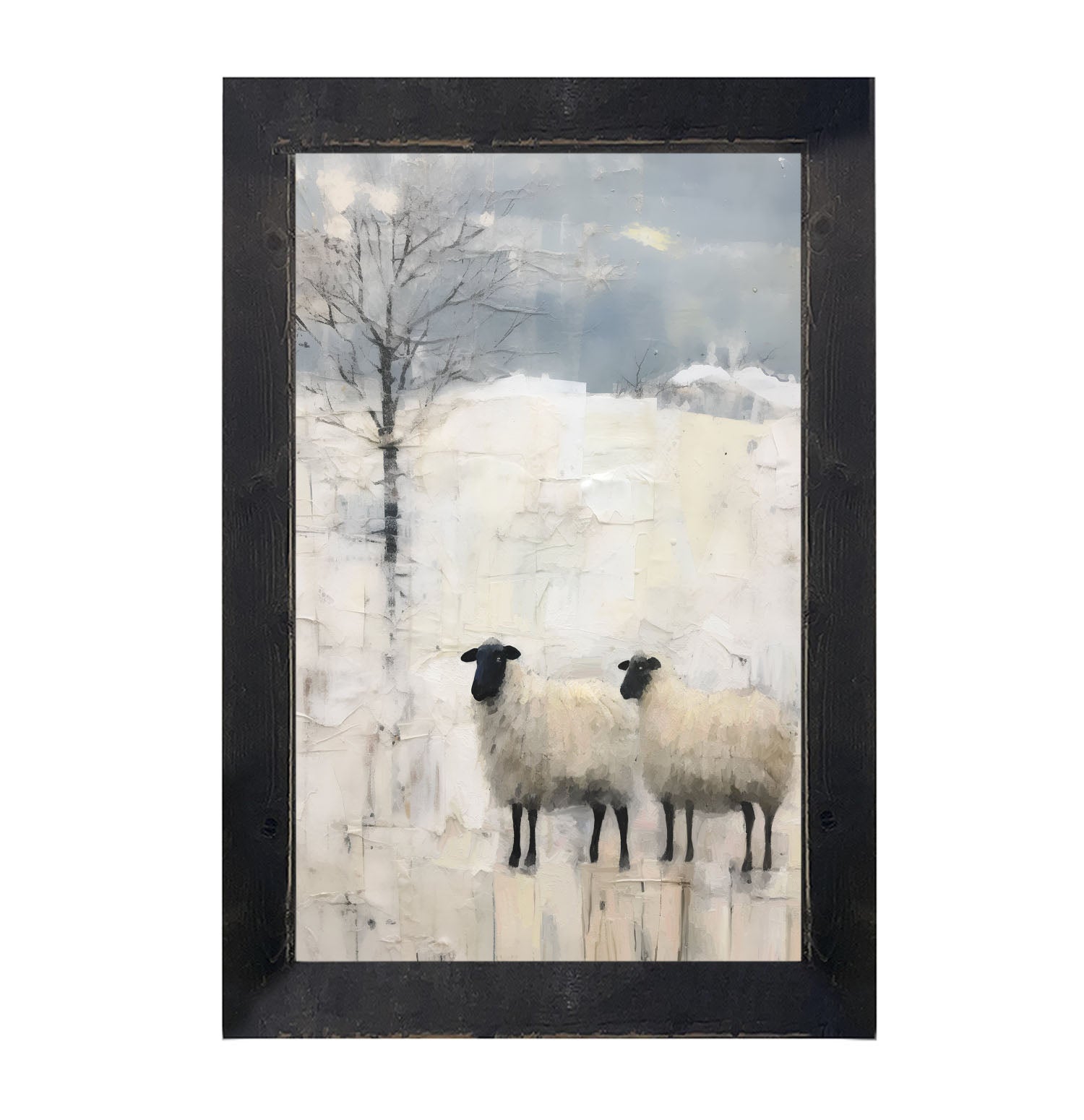 Winter Sheep - Framed Art