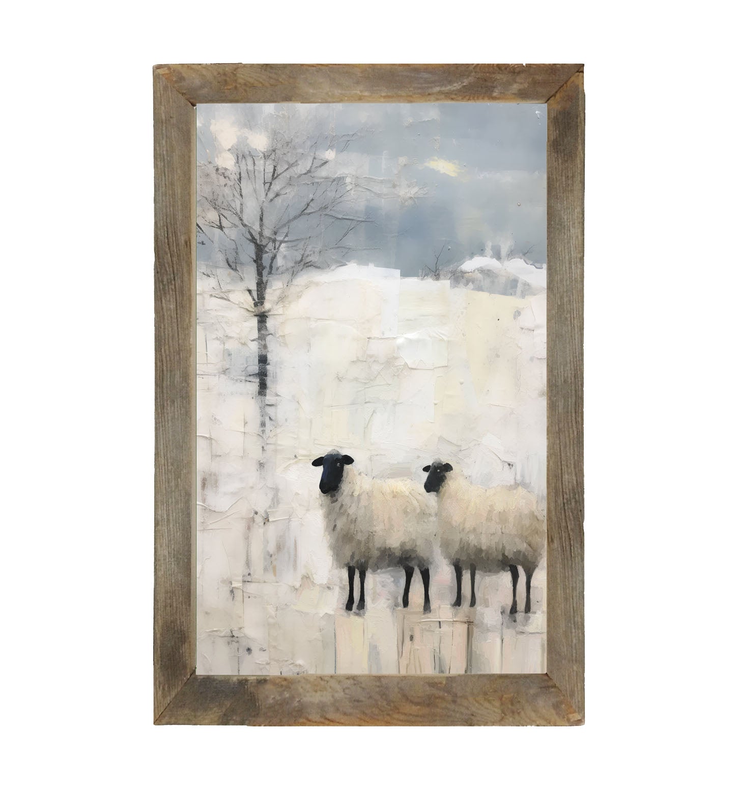 Winter Sheep - Framed Art