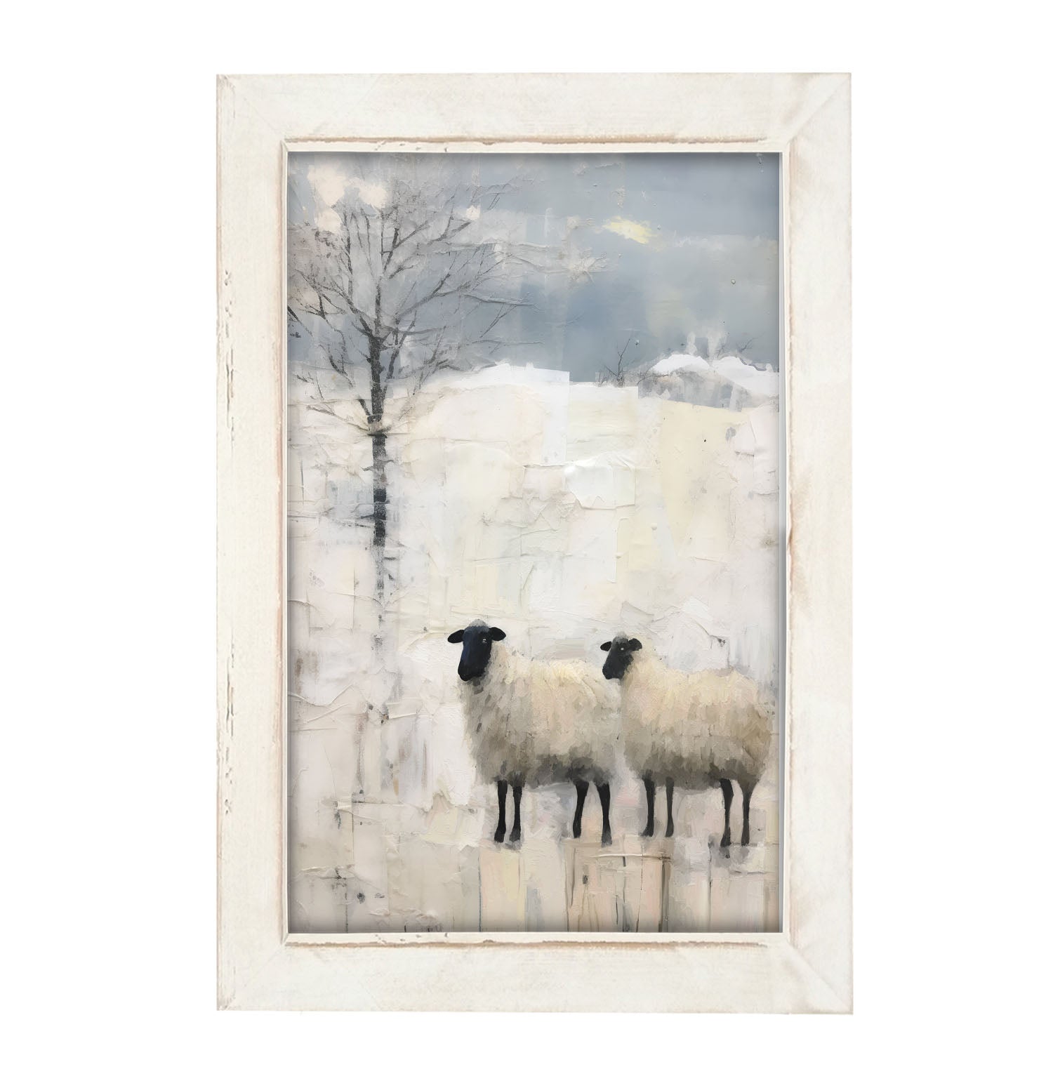 Winter Sheep - Framed Art