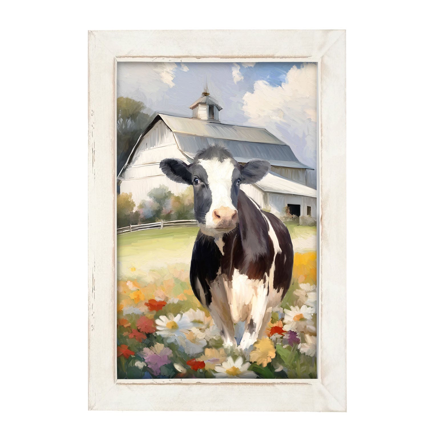 Cow in flowers