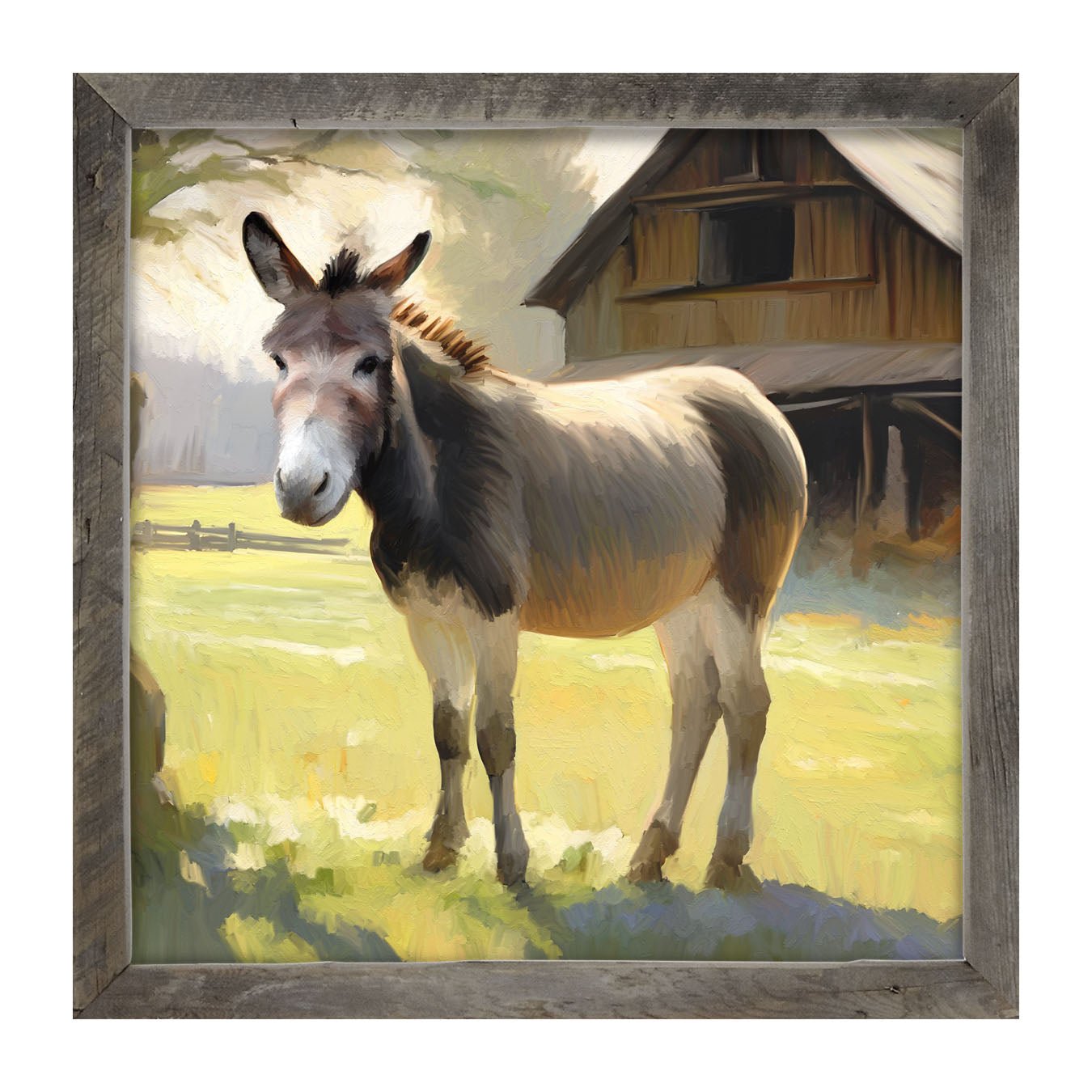 Barn Donkey - Framed Art