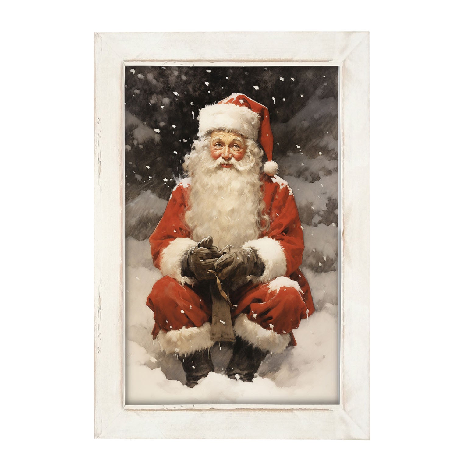 Santa distracted - Framed Art