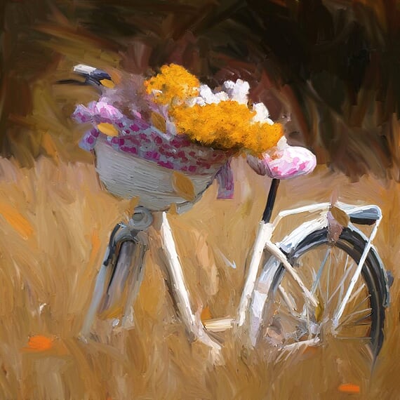 Flower Bouquet on Bike